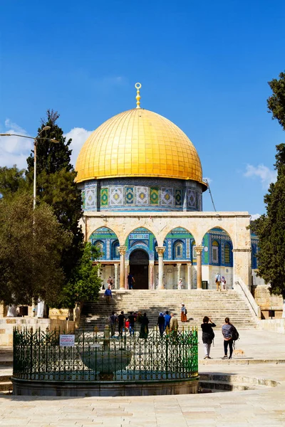 Jerusalem Israel Octubre 2017 Cúpula Roca Lugar Sagrado Musulmán Cima — Foto de Stock