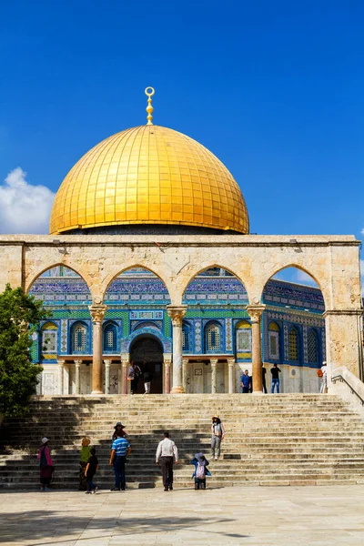 Jerusalem Israel Octubre 2017 Cúpula Roca Lugar Sagrado Musulmán Cima — Foto de Stock