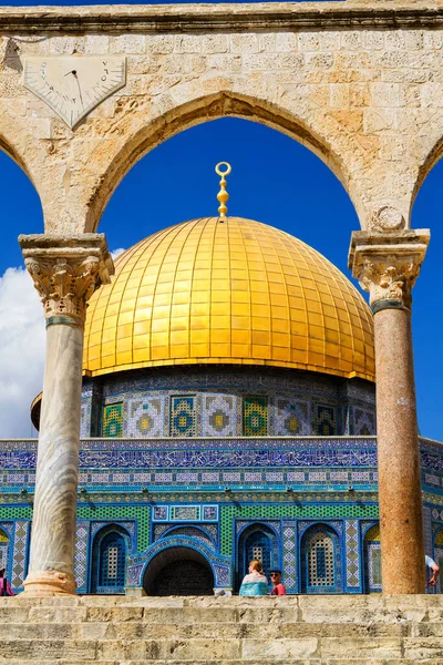 Jerusalem Israel Octubre 2017 Cúpula Roca Lugar Sagrado Musulmán Cima — Foto de Stock