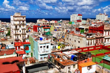 Havana, Küba 'da çatı manzarası