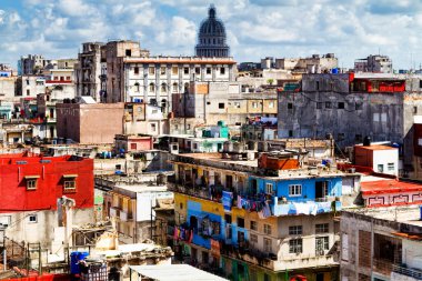 Havana, Küba 'da çatı manzarası