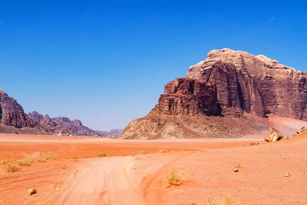 Wadi Rum Conhecido Como Vale Lua Jordânia Oriente Médio Deserto — Fotografia de Stock