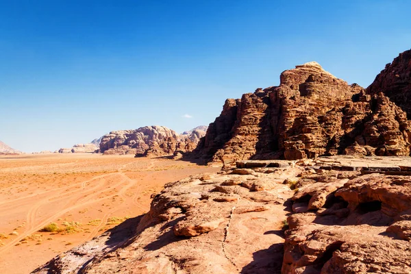 Wadi Rum Connu Sous Nom Vallée Lune Jordanie Moyen Orient — Photo