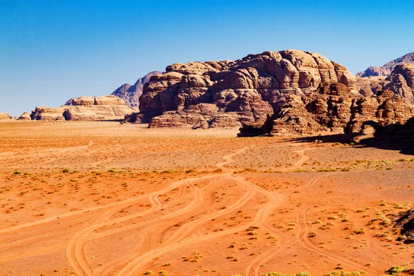 Wadi Rum Känd Som Valley Moon Jordan Mellanöstern Öknen Användes — Stockfoto