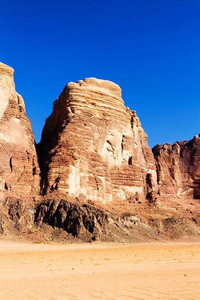 Wadi Rum Conhecido Como Vale Lua Jordânia Oriente Médio Deserto — Fotografia de Stock