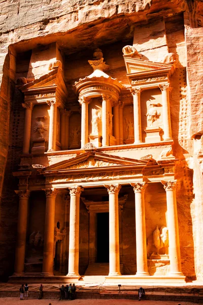 Khazneh Státní Pokladna Starobylé Město Petra Jordánsko — Stock fotografie