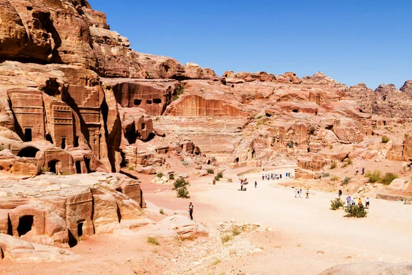 Petra Antik Şehrin Turizm Kompleksi Ürdün Popüler Turizm Merkezi Dönüm — Stok fotoğraf