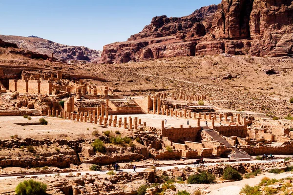 Petra Antik Şehrin Turizm Kompleksi Ürdün Popüler Turizm Merkezi Dönüm — Stok fotoğraf