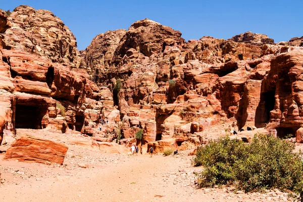 Petra Antik Şehrin Turizm Kompleksi Ürdün Popüler Turizm Merkezi Dönüm — Stok fotoğraf