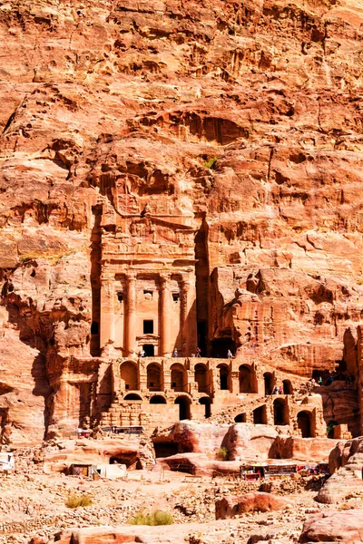 Petra Complejo Turístico Ciudad Antigua Destino Turístico Popular Punto Referencia —  Fotos de Stock