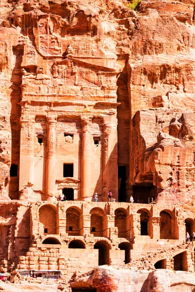 Petra Turist Komplex Antika Staden Populära Resmål Och Landmärke Jordanien — Stockfoto