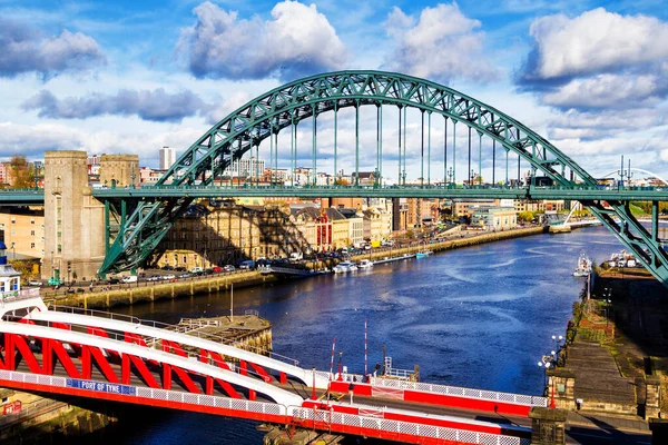 Newcastle Tyne Anglia 2017 Október Classic View Iconic Tyne Bridge — Stock Fotó