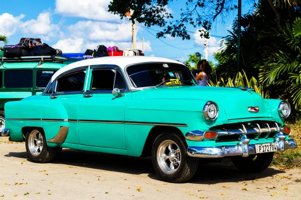 Havana Cuba Novembro 2017 Velho Carro Clássico Vintage Colorido Nas — Fotografia de Stock