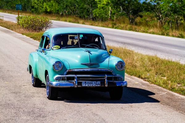 Havana Cuba Novembre 2017 Ancienne Voiture Classique Vintage Colorée Dans — Photo