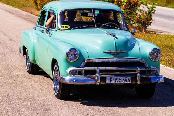 Havana Cuba Novembro 2017 Velho Carro Clássico Vintage Colorido Nas — Fotografia de Stock