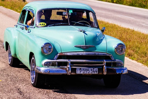 Havana Cuba Novembro 2017 Velho Carro Clássico Vintage Colorido Nas — Fotografia de Stock