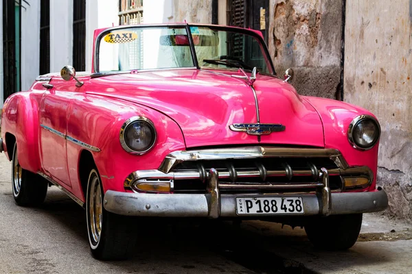 Habana Cuba Noviembre 2017 Viejos Coches Clásicos Coloridos Las Calles Imagen De Stock