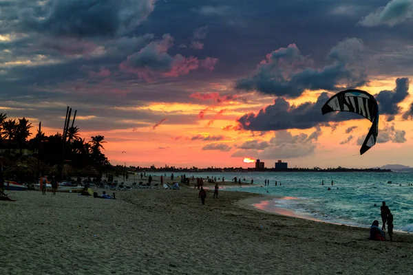 Varadero Cuba November 2017 Varadero Híres Strandja Kubában Nyugodt Türkiz — Stock Fotó