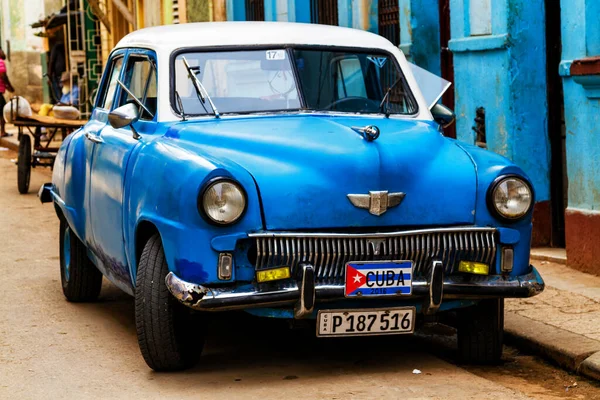 Havana Cuba Novembre 2017 Vecchia Auto Epoca Colorata Strade Dell — Foto Stock