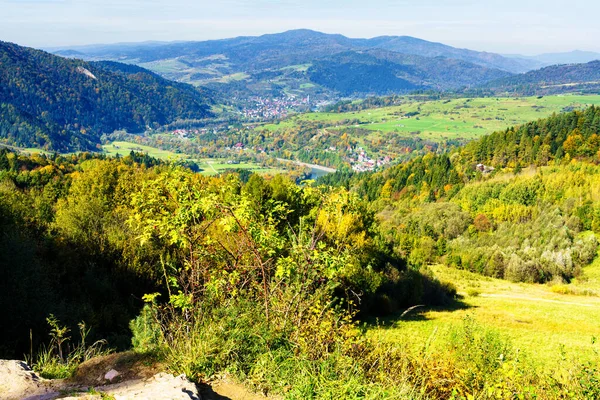 Blick Auf Szczawnica Polnischen Pieniny Gebirge — Stockfoto