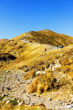 ZAKOPANE, POLAND - 13, 2018: Yüksek Tatras Dağları, Polonya 'nın güneyindeki Preov Bölgesi ve Slovakya sınırı boyunca uzanan bir sıradağdır..