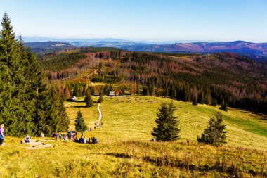 ZAKOPANE, POLAND - 13, 2018: Yüksek Tatras Dağları, Polonya 'nın güneyindeki Preov Bölgesi ve Slovakya sınırı boyunca uzanan bir sıradağdır..