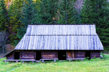 Tatra Dağları Ulusal Parkı 'ndaki dağ sığınma evi. Jaworzynka Vadisi. Polonya