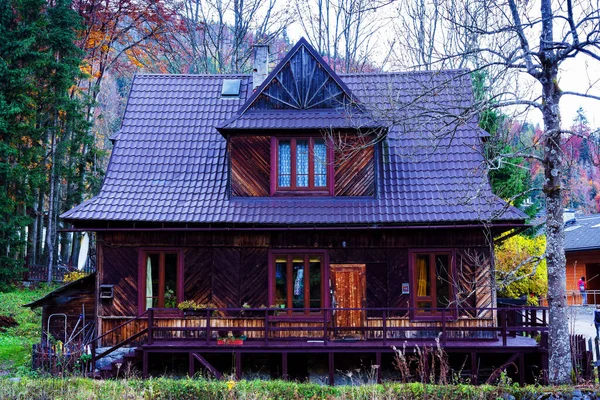 Antigua Casa Tradicional Vintage Madera Las Montañas Tatry Polonia — Foto de Stock