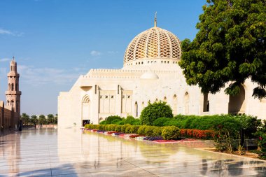 Sultan Qaboos Büyük Camii. Muscat 'taki Büyük Cami. Muscat Camii, Umman Sultanı Muscat 'ın ana aktif camii.