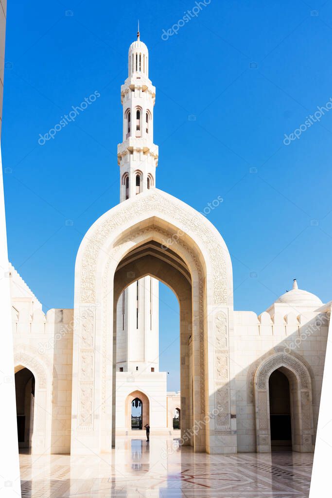 Sultan Qaboos Grand Mosque. Grand mosque In Muscat. The Muscat mosque is the main active mosque of Muscat, Sultanate of Oman