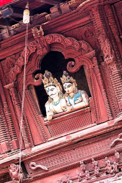 Tallados Madera Erótica Antiguo Templo Hindú Pashupatinath Katmandú Nepal —  Fotos de Stock