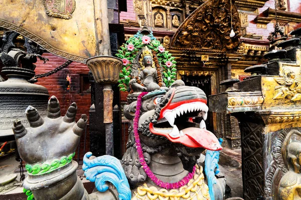 Standbeeld Heiligdom Kathmandu Durbar Square Unesco World Heritage Site Beschouwd — Stockfoto