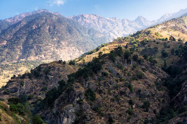 Idyllic Nepali Village Located Annapurna Circle Route Δημοφιλές Τουριστικό Μονοπάτι — Φωτογραφία Αρχείου