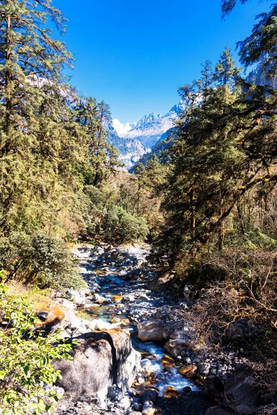 Panoramisch Uitzicht Een Populaire Toeristische Bestemming Trail Nepal Annapurna Circuit — Stockfoto