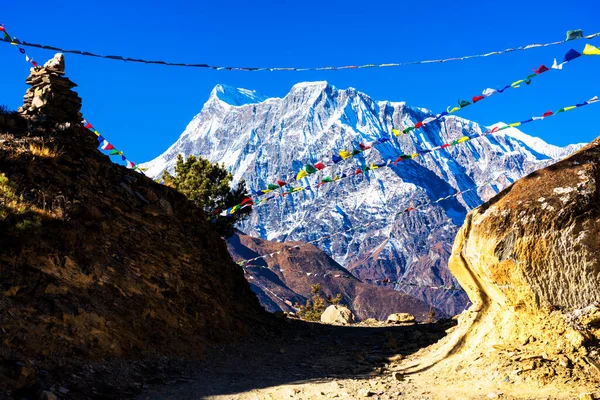 Panoramic Views Popular Tourist Destination Trail Nepal Annapurna Circuit Trail — Stock Photo, Image