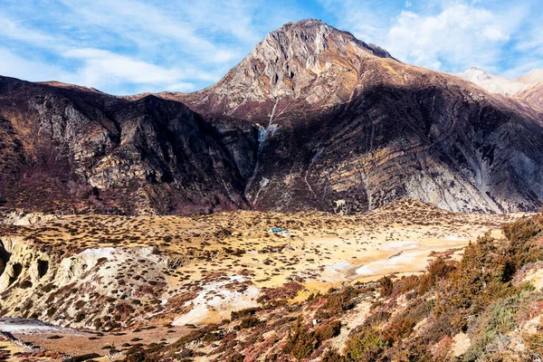 Vista Panoramica Famoso Sentiero Turistico Nepal Annapurna Circuit Trail Strada — Foto Stock