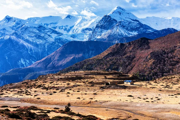Vistas Panorâmicas Sobre Uma Trilha Destino Turístico Popular Nepal Annapurna — Fotografia de Stock