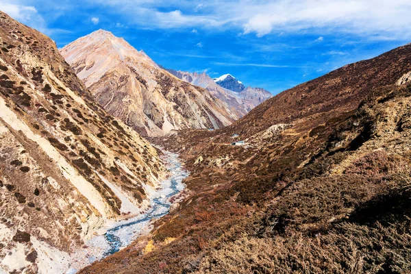 Мбаппе Открывается Потрясающий Вид Популярный Туристический Маршрут Непале Аннапуа Путь — стоковое фото