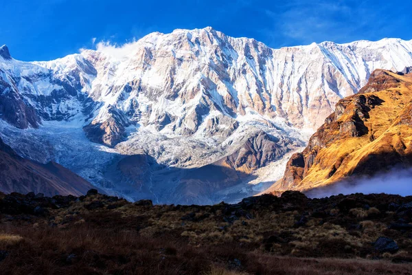 Vista Mattutina Del Monte Annapurna Dal Campo Base Annapurna Giro — Foto Stock