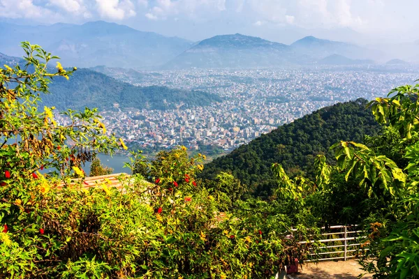 Vista Panorâmica Cordilheira Annapurna Dhaulagiri Manaslu Himalaia Lago Pokhara Phewa — Fotografia de Stock