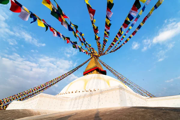 Uitzicht Bodhnath Stupa Een Van Beste Boeddhistische Stoepa Ter Wereld — Stockfoto