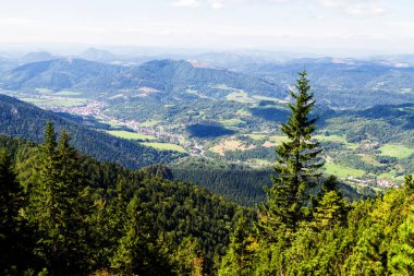 Mala Fatra Ulusal Parkı 'ndaki Küçük Rozsutec' ten güzel bir dağ manzarası, Slovakya Cumhuriyeti 'ndeki Terchova bölgesi, Europa