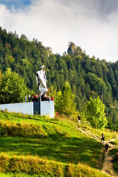 Terchova Slowakei September 2018 Statue Von Juraj Janosik Berühmter Slowakischer — Stockfoto