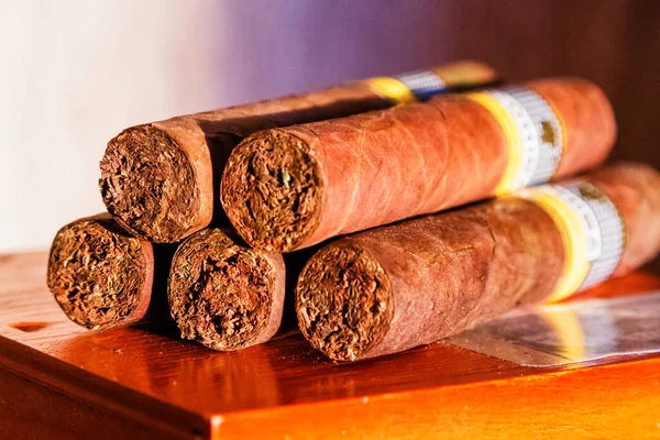 Кубинські Сигари Виробництво Сигари Кубі Контролюється Урядом Куби Кожен Бренд — стокове фото