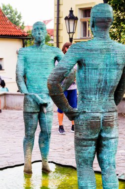 PRAG, CZECH REPUBLIC - 5 Ağustos 2018: David Cerny 'nin 