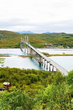 Tjeldsundbrua Köprüsü, Hinnoya, Vesteralen, Norveç