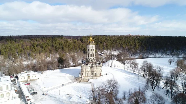 Luftbild Die Znamenskaya Kirche Dorf Dubrovitsy Region Moskau Russland — Stockfoto