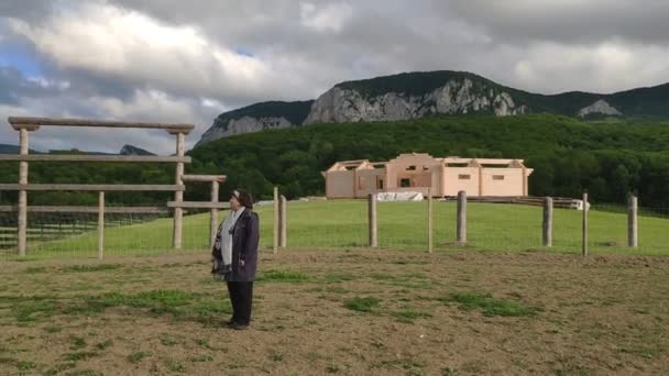 Vista Del Pueblo Montaña Crimea Península Crimea — Vídeo de stock