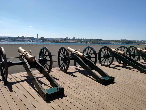 Baterie Konstantinovskaya Zálivu Sevastopol Krymském Poloostrově — Stock fotografie