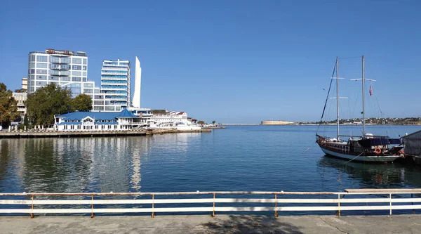 Krymský Poloostrov Výhled Město Sevastopol Záliv — Stock fotografie